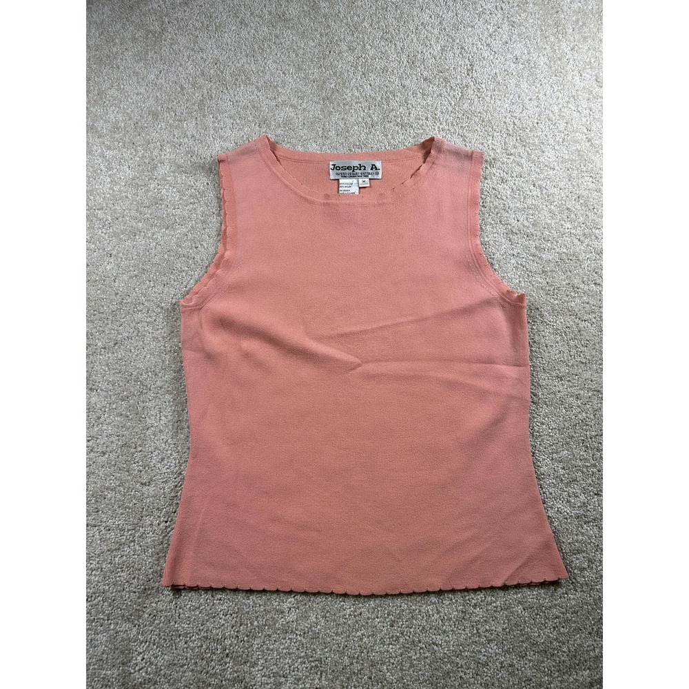 Joseph A Sweater Tank Top Womens Medium Sleeveless Knit Pullover Viscose Nylon